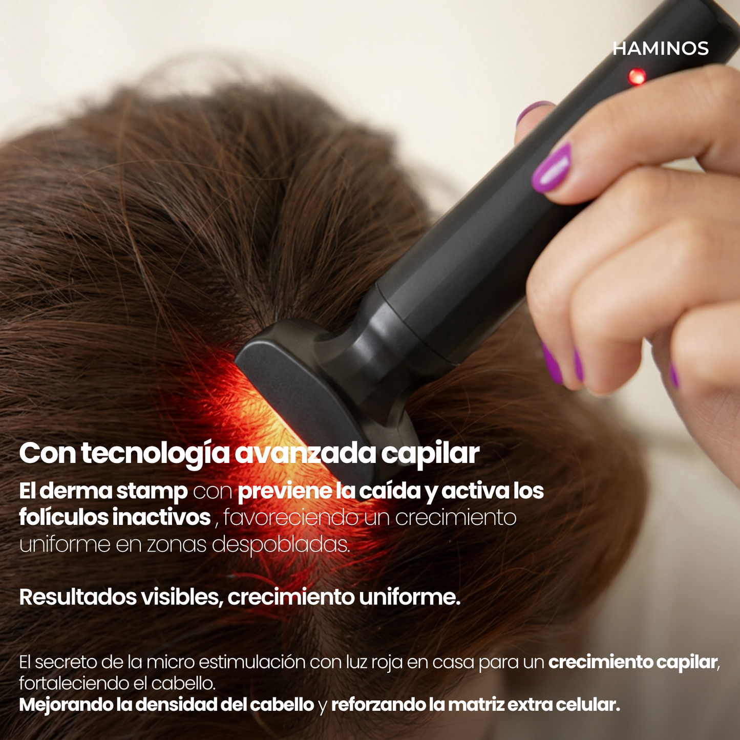 Derma Stamp Crecimiento Capilar Femenino | Microneedling con Sérum Hair Growth