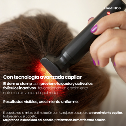 Derma Stamp Crecimiento Capilar Femenino | Microneedling con Sérum Hair Growth