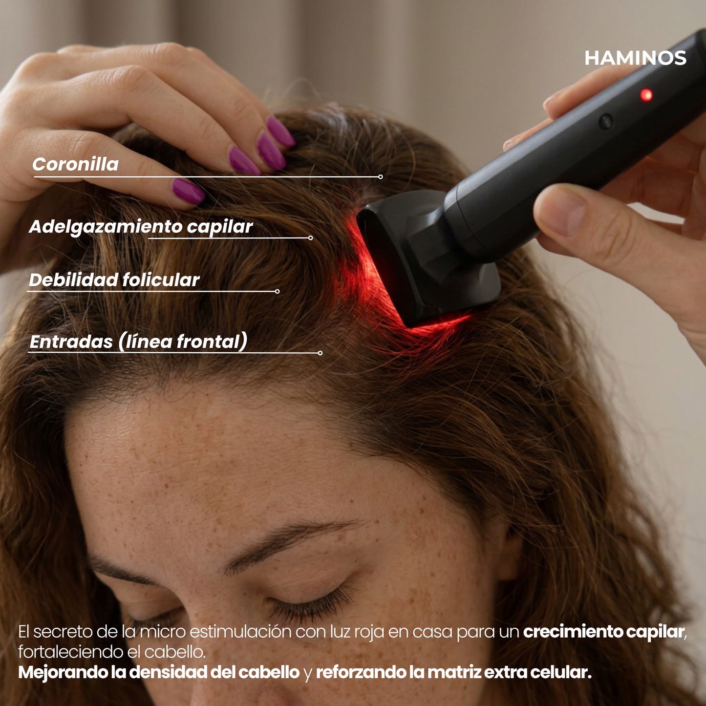 Derma Stamp Crecimiento Capilar Femenino | Microneedling con Sérum Hair Growth