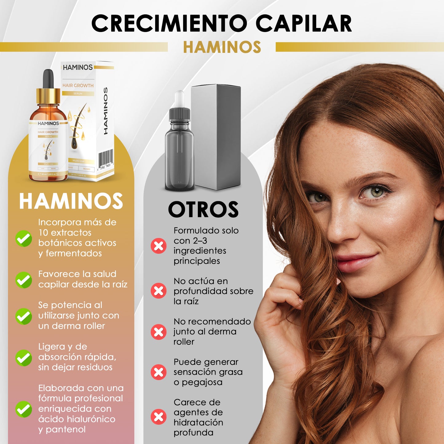 Tratamiento crecimiento capilar para mujer con derma roller