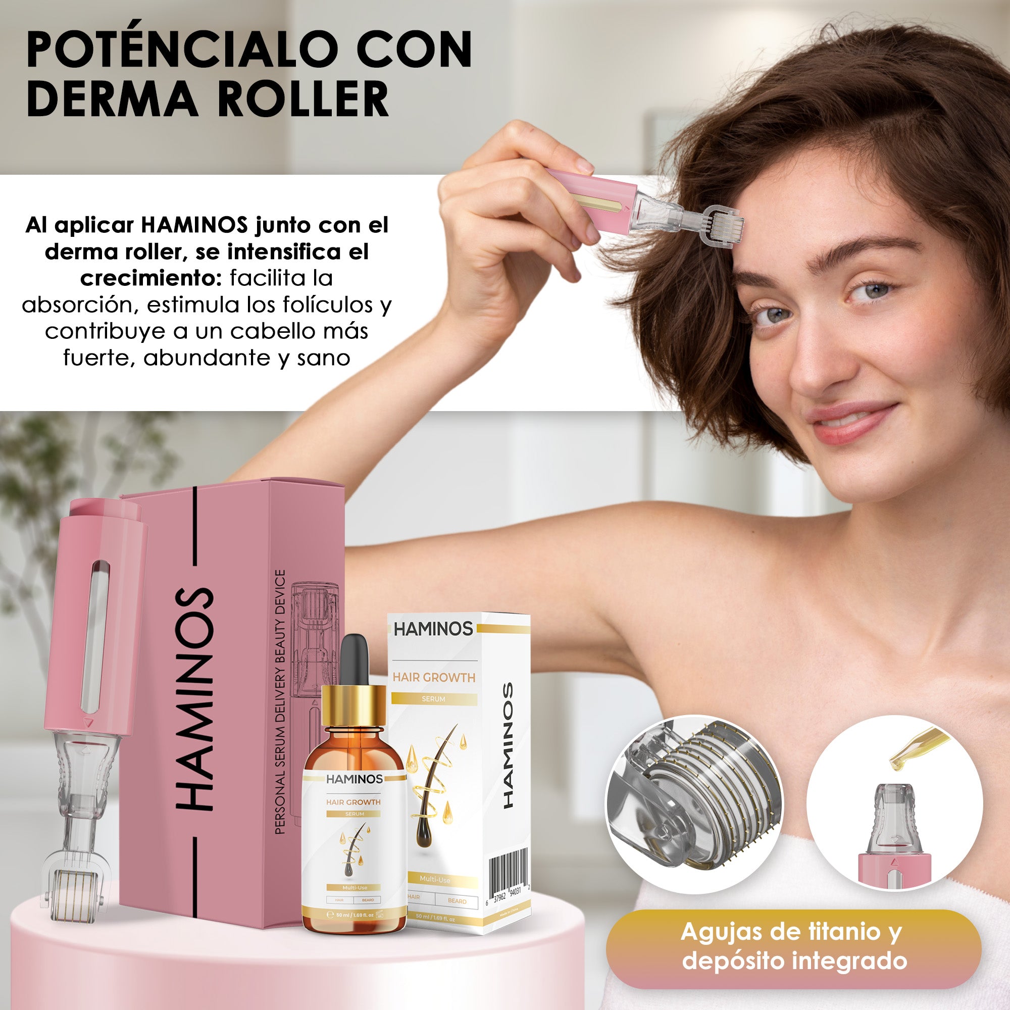 Tratamiento Crecimiento Capilar Femenino | HAMINOS®