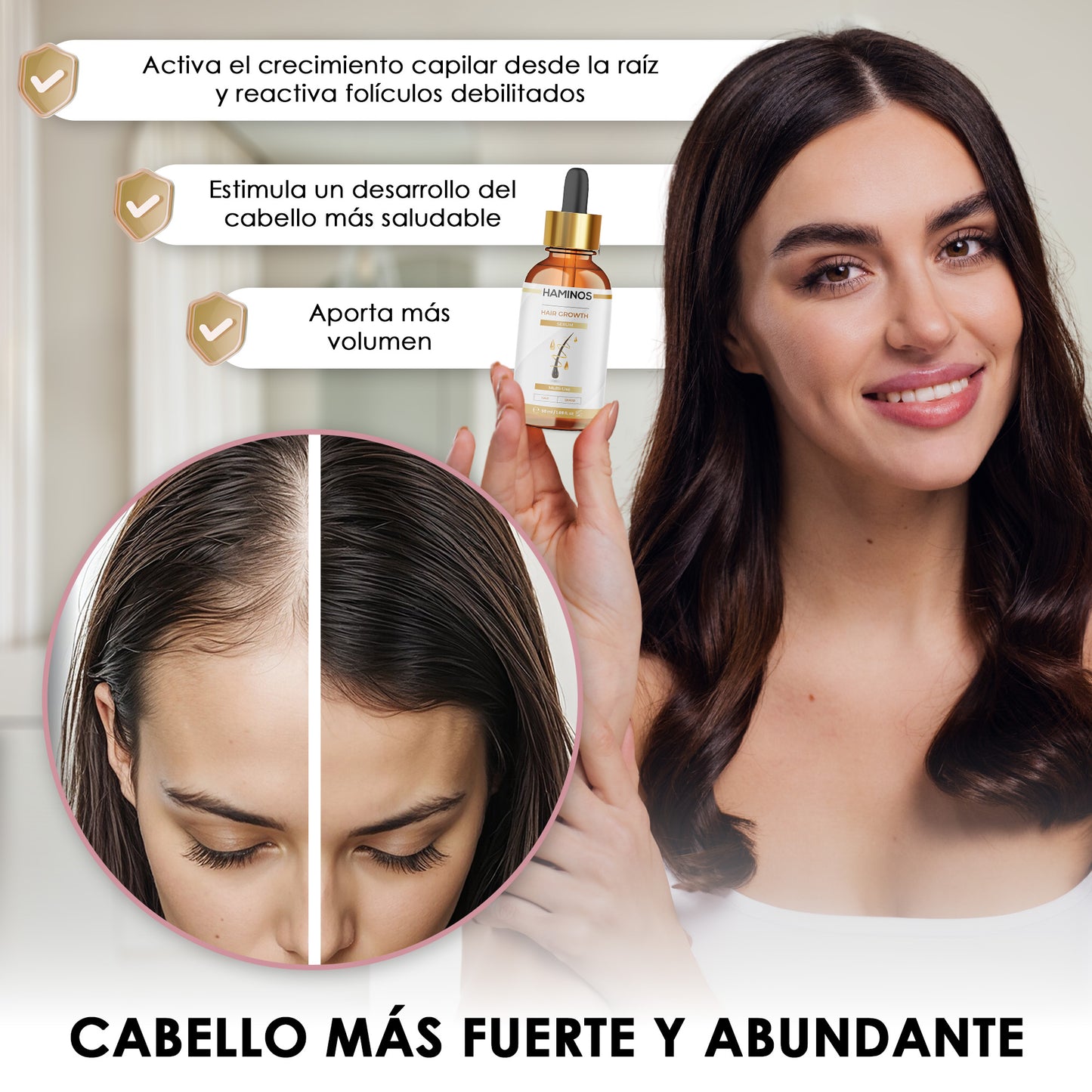 Tratamiento crecimiento capilar para mujer con derma roller